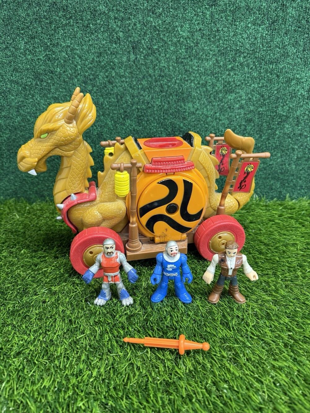 Fisher Price Imaginext Dragon Carrier Carriage 2011 Samurai Dragon Wagon